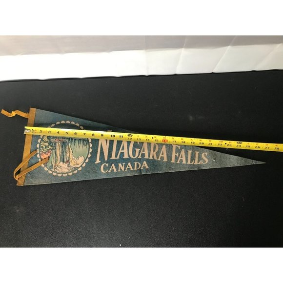 Vintage Niagara Falls Canada Felt Travel Tourist Pennant 27" - Picture 2 of 8